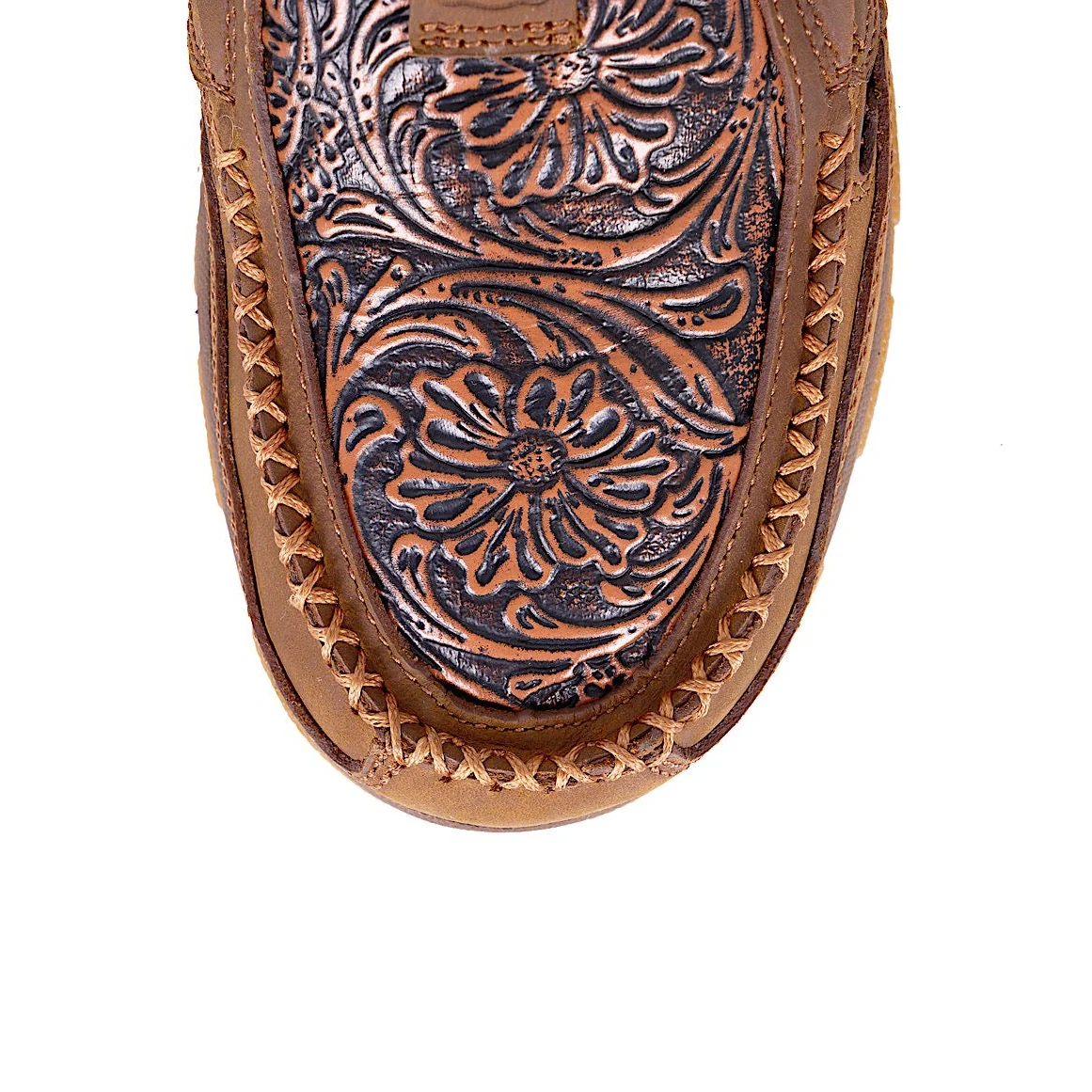 Twisted X Women’s Tooled Cellstretch Mocs Slip On - Brown - Image 2