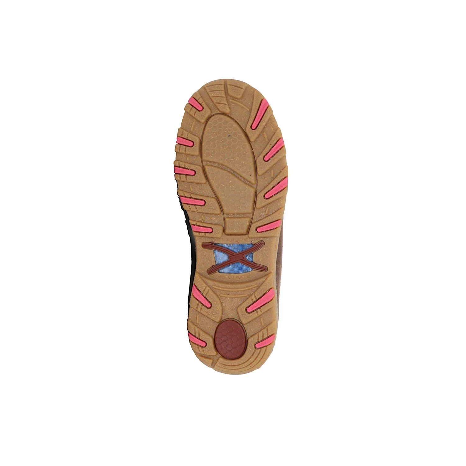 Twisted X Women's Breast Cancer Awareness Pink Cellstretch Slip On-Brown/Pink - Image 2