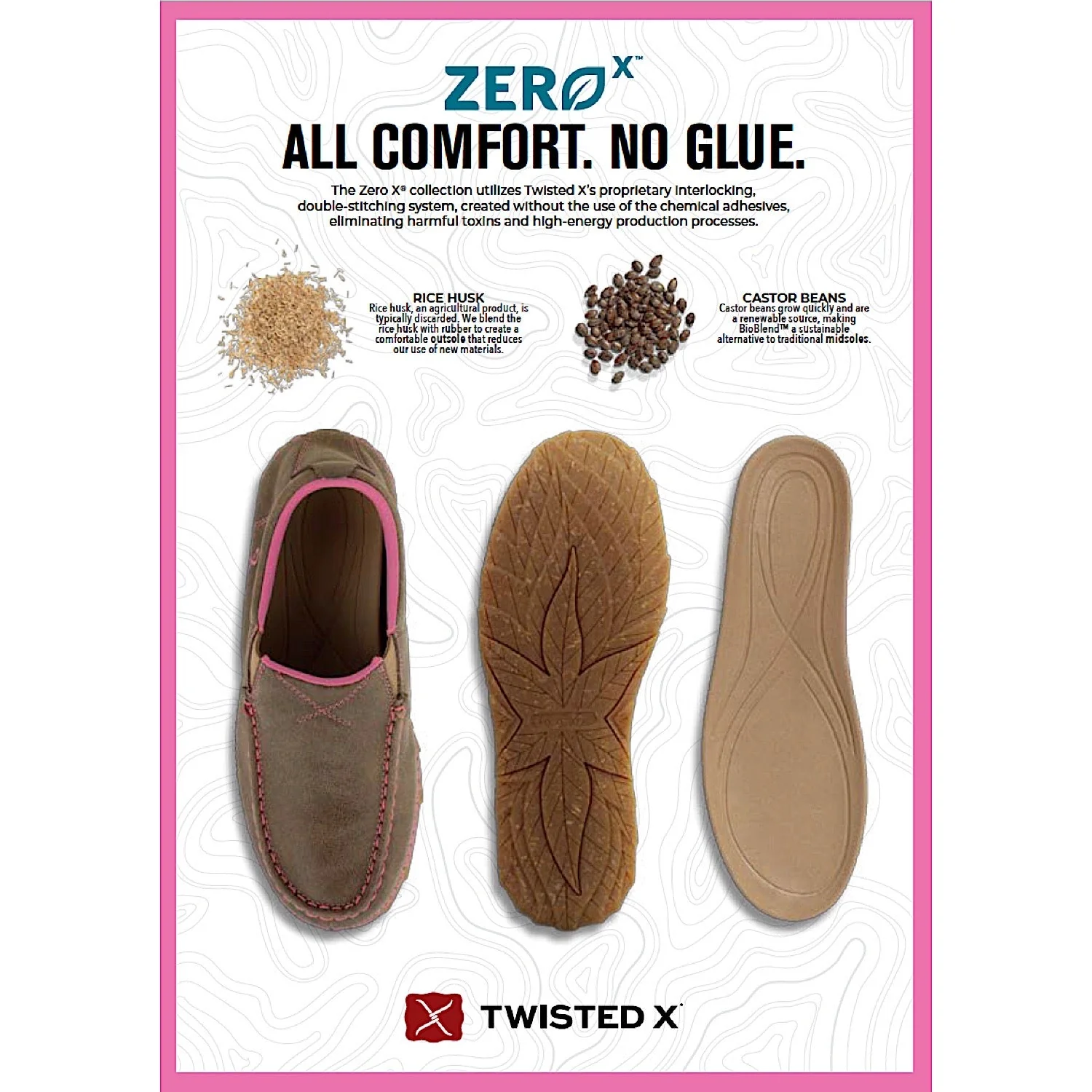 Twisted X Women's Breast Cancer Awareness Pink Zero-X Slip On-Bomber/Pink - Image 3