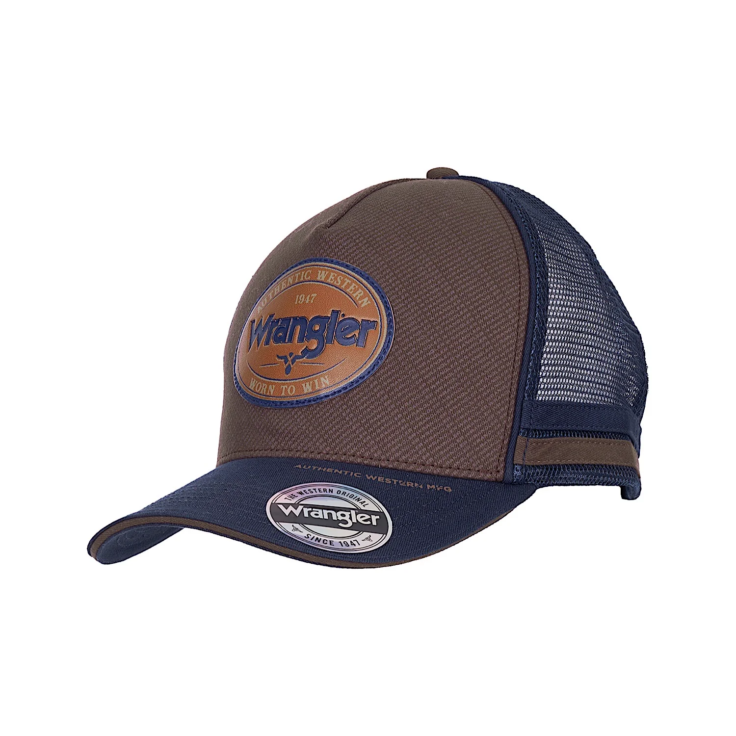 Wrangler Authentic HP Trucker Cap - Dark Tan/Navy