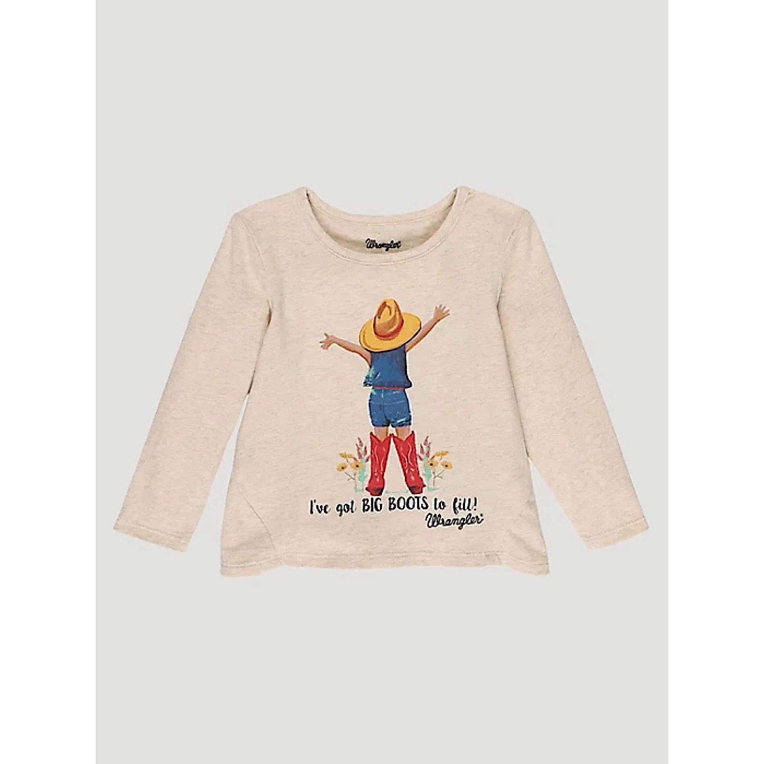 Wrangler Baby Girls Long Sleeve Tee Boots to Fill