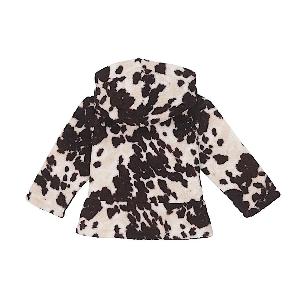 Wrangler Baby / Toddler Hoodie With Ruffle Hem - Cow Print - Image 2