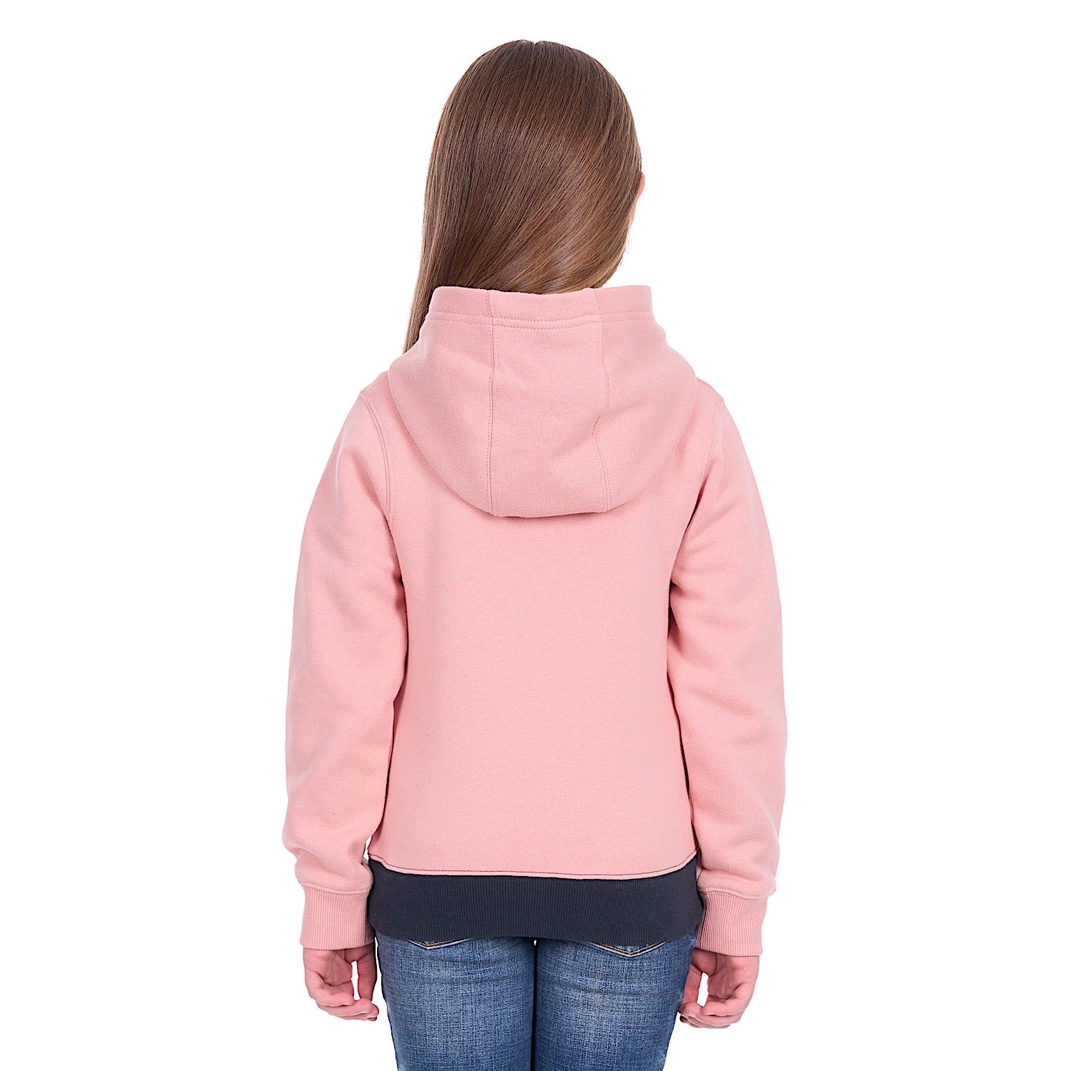 Wrangler Girl's Brooke Pullover Hoodie - Rose/Navy - Image 4