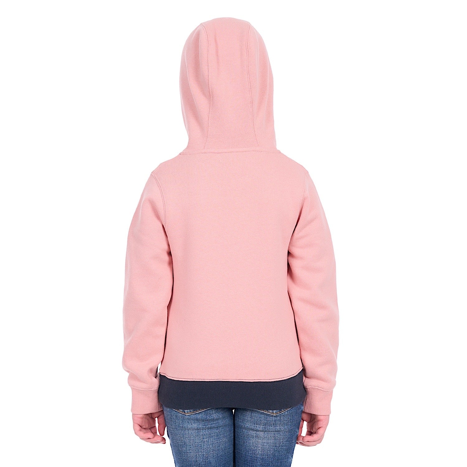 Wrangler Girl's Brooke Pullover Hoodie - Rose/Navy - Image 5