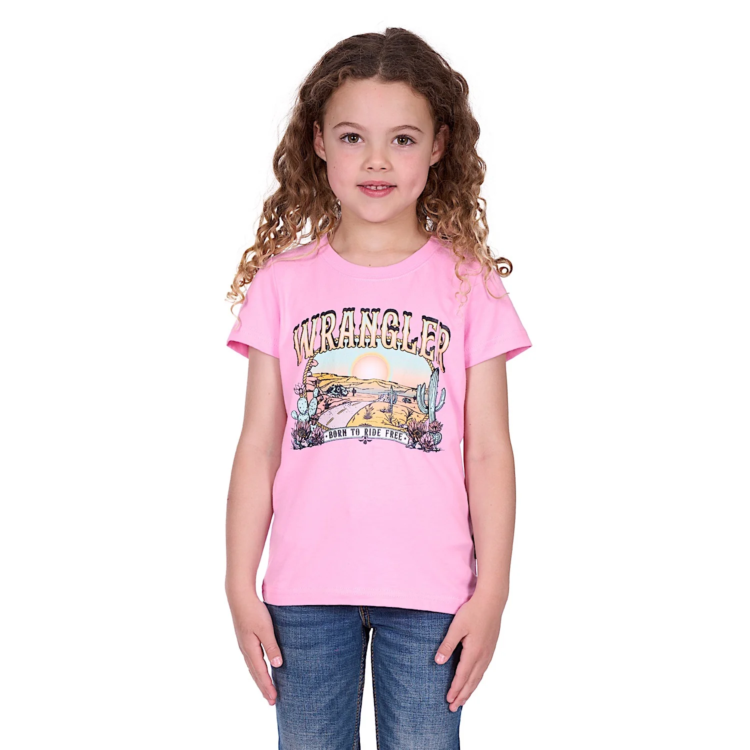 Wrangler Girl's Cherie Tee - Pink - Image 2