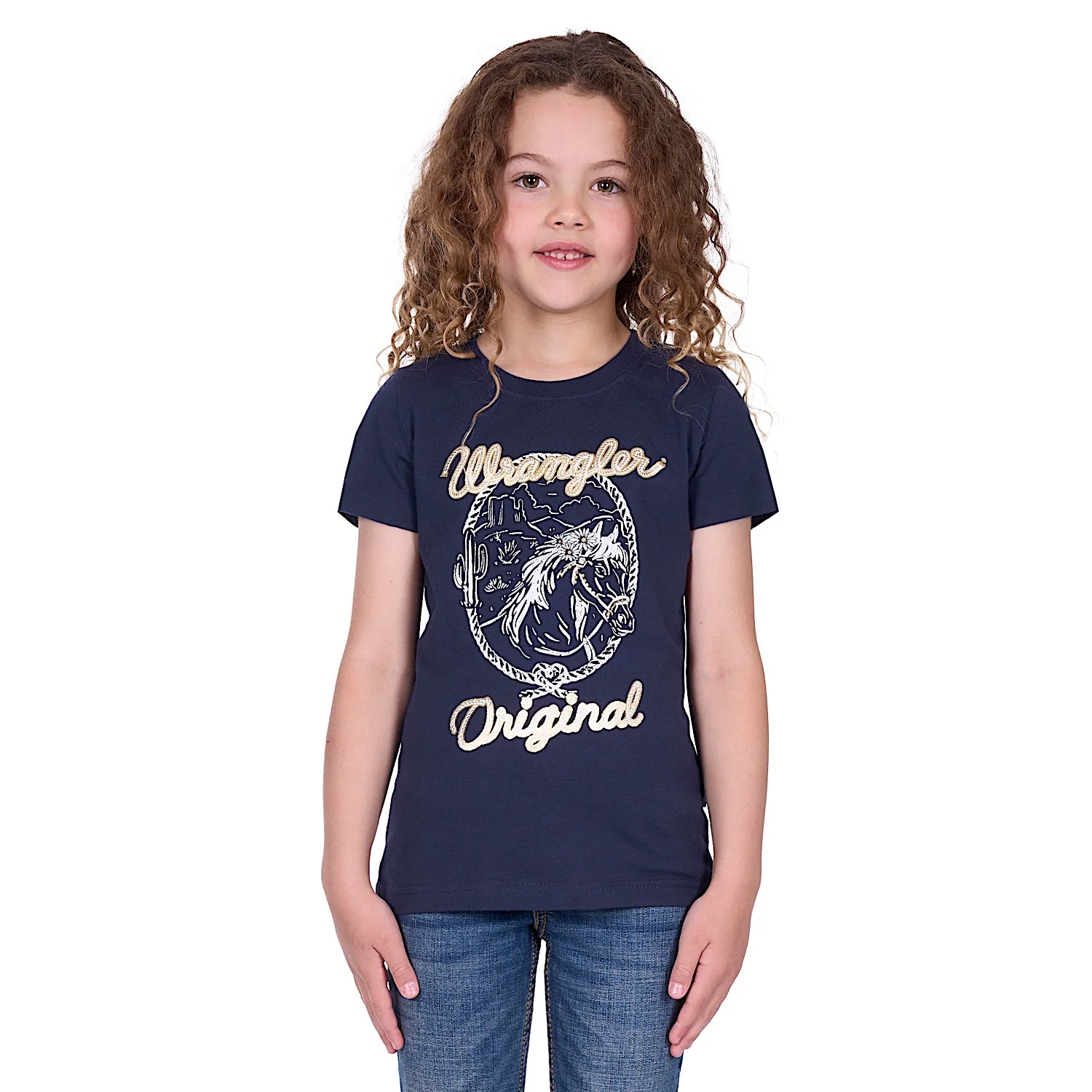 Wrangler Girl's Glenda Tee - Navy - Image 2