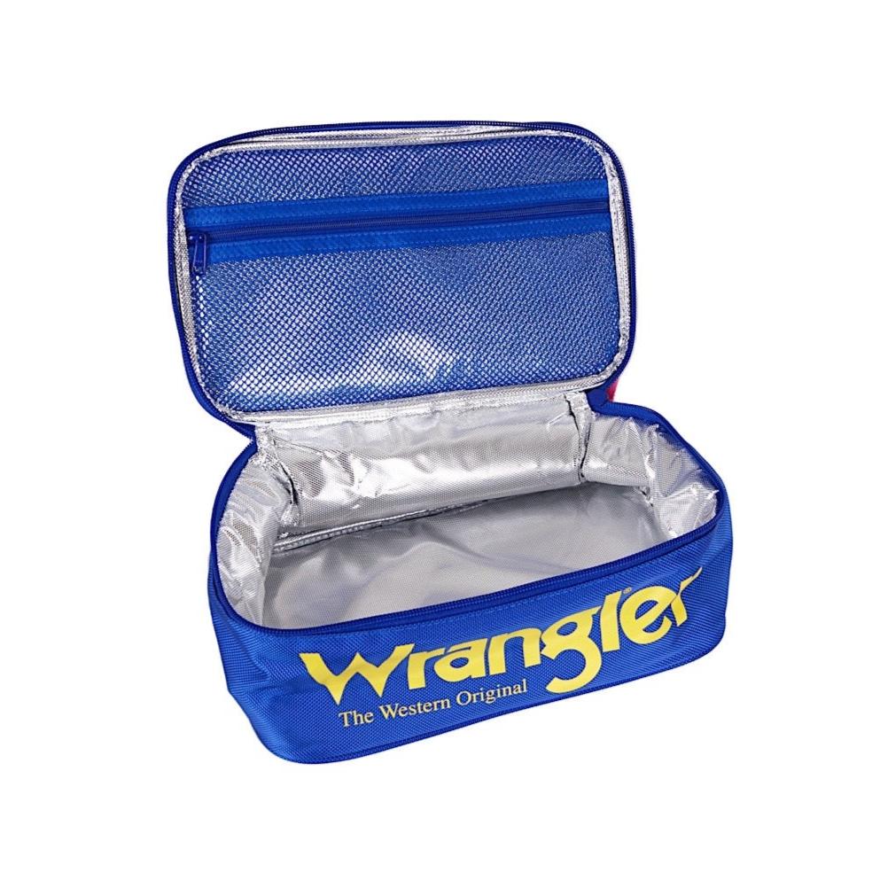 Wrangler Iconic Lunch Bag Blue/Yellow - Image 2