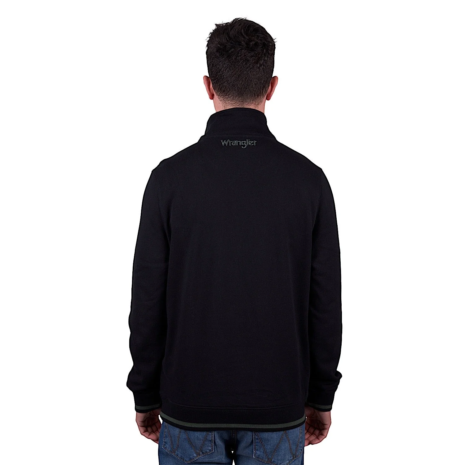 Wrangler Men's Alex 1/4 Zip Pullover - Black - Image 2