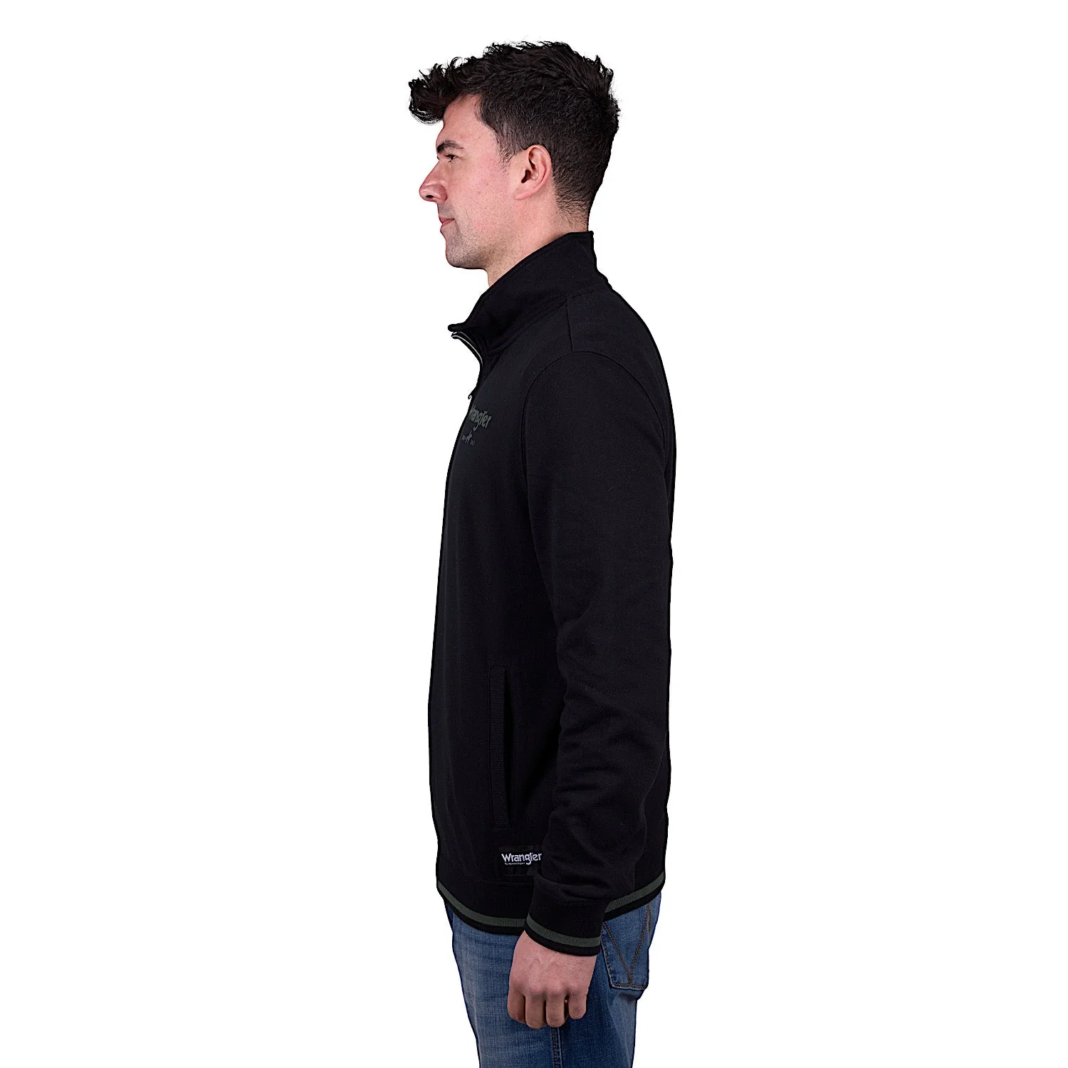 Wrangler Men's Alex 1/4 Zip Pullover - Black - Image 3
