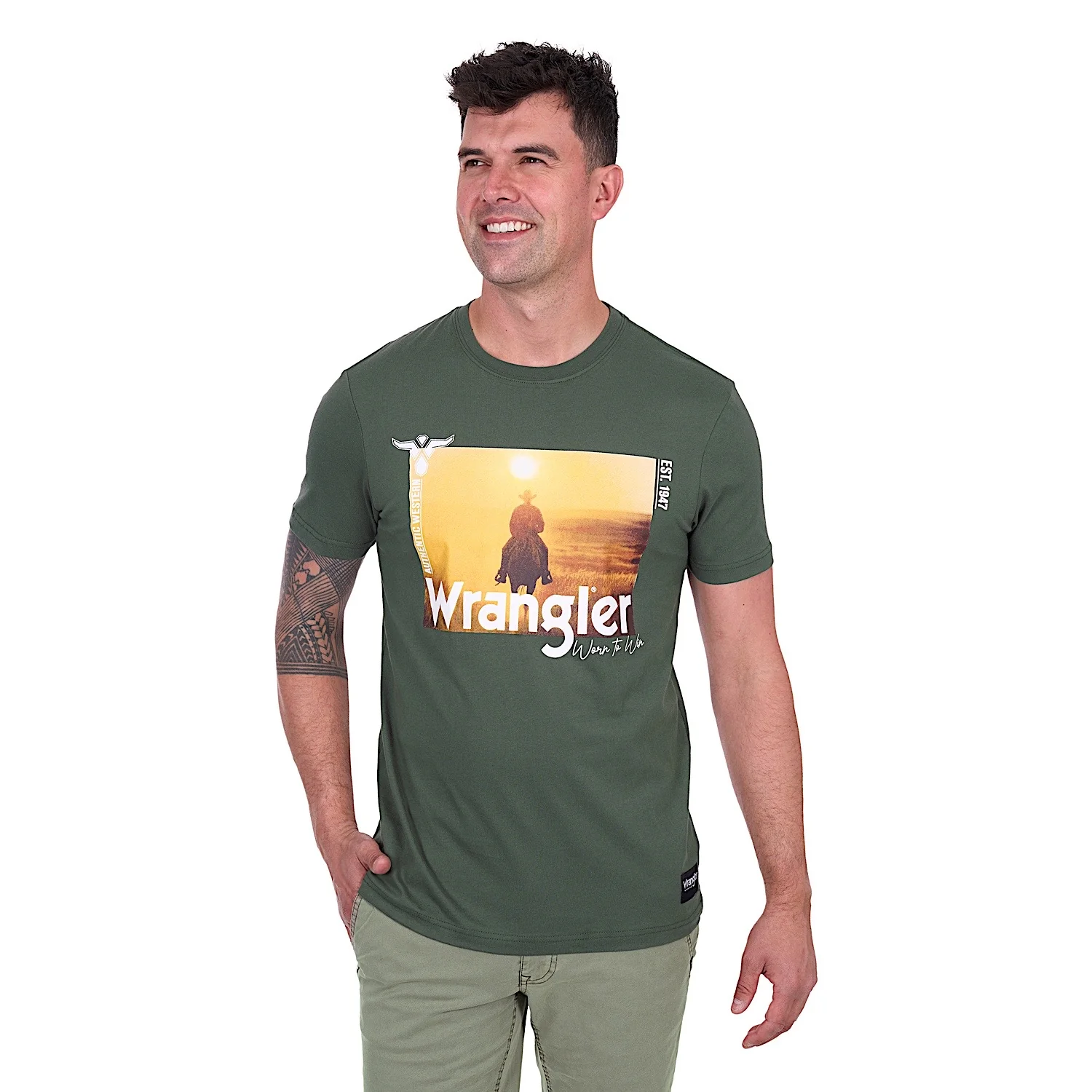 Wrangler Men's Andre Tee - Cypress