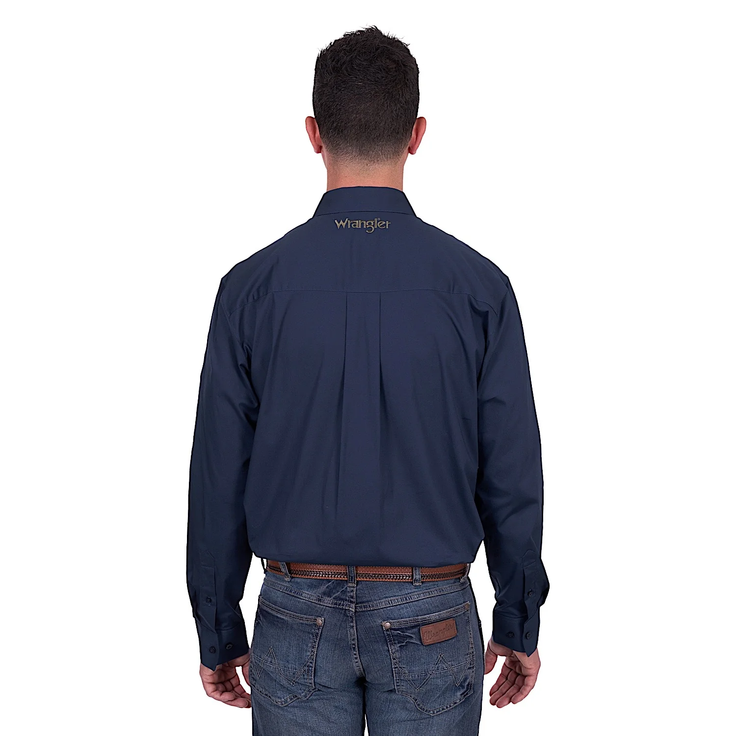 Wrangler Men's Brad Logo Shirt - Navy - Image 4