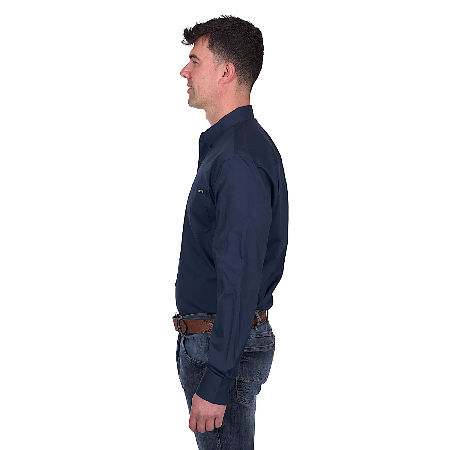 Wrangler Men's Brad Shirt - Navy - Image 2