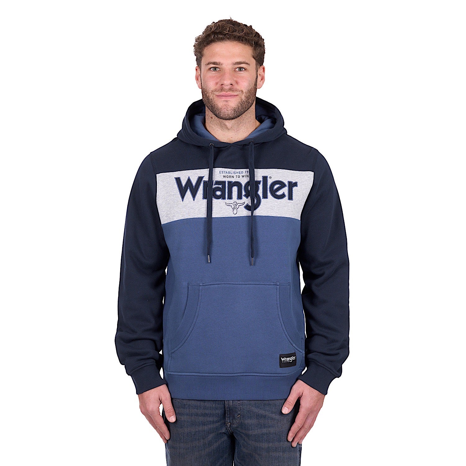 Wrangler Men's Clinton Hoodie - Navy/Denim