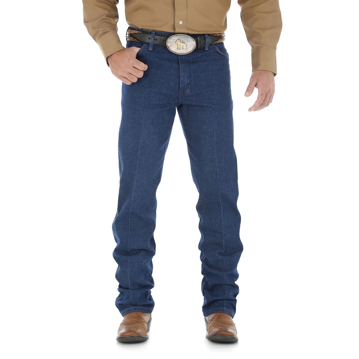 Wrangler Mens Cowboy Cut Original Fit Jean 30" Leg Prewashed Indigo - Image 3