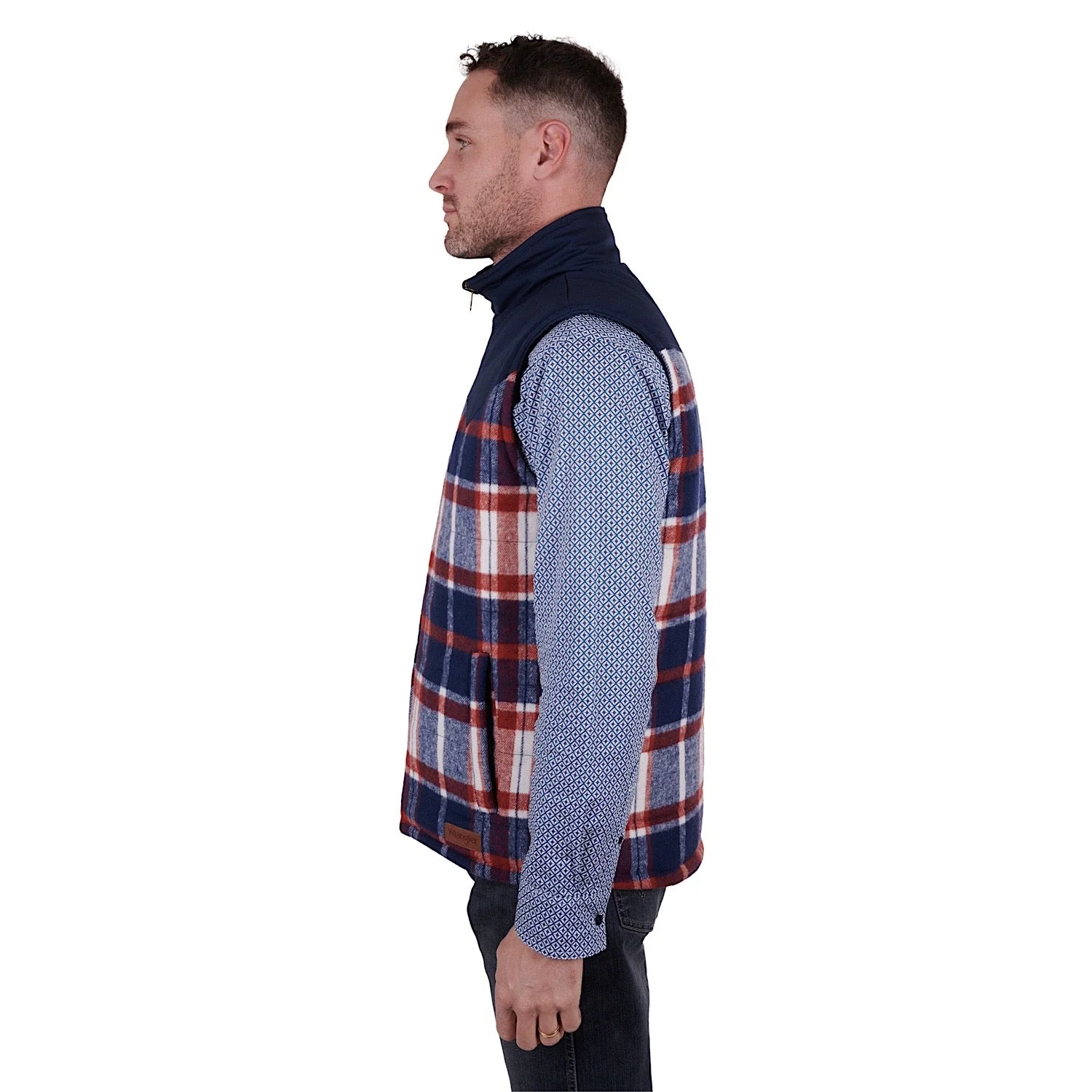 Wrangler Men's Hughes Reversible Vest Navy - Image 4