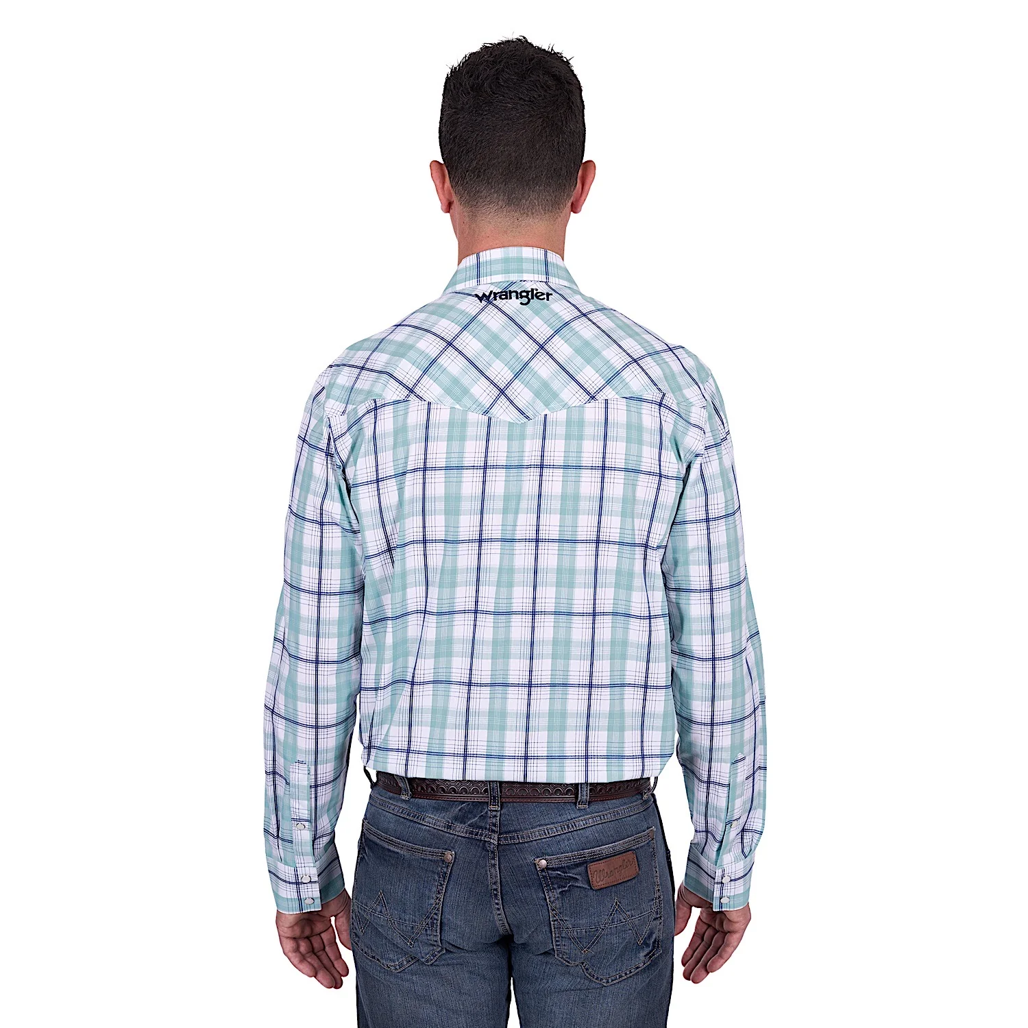 Wrangler Men's Jacob Logo Shirt - Green/White - Image 4