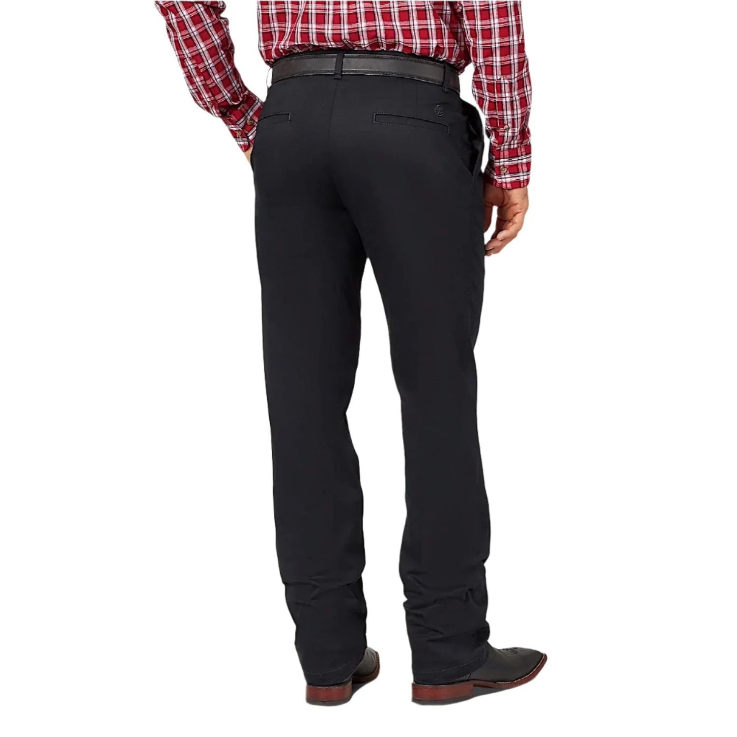 Wrangler Men's Casual Pleated Front Relaxed Fit Pants - Black - Image 3