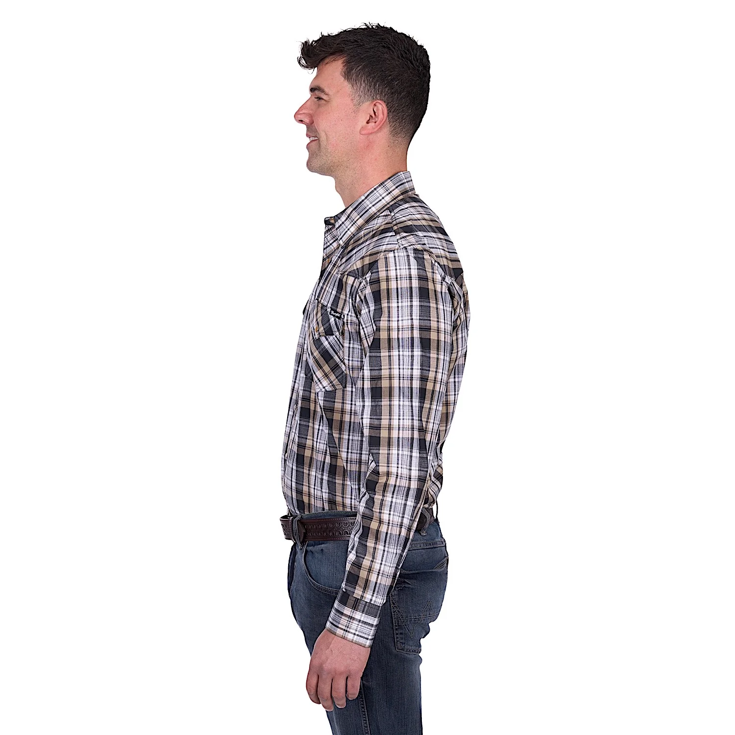 Wrangler Men's Joel Shirt - Black/Tan - Image 2