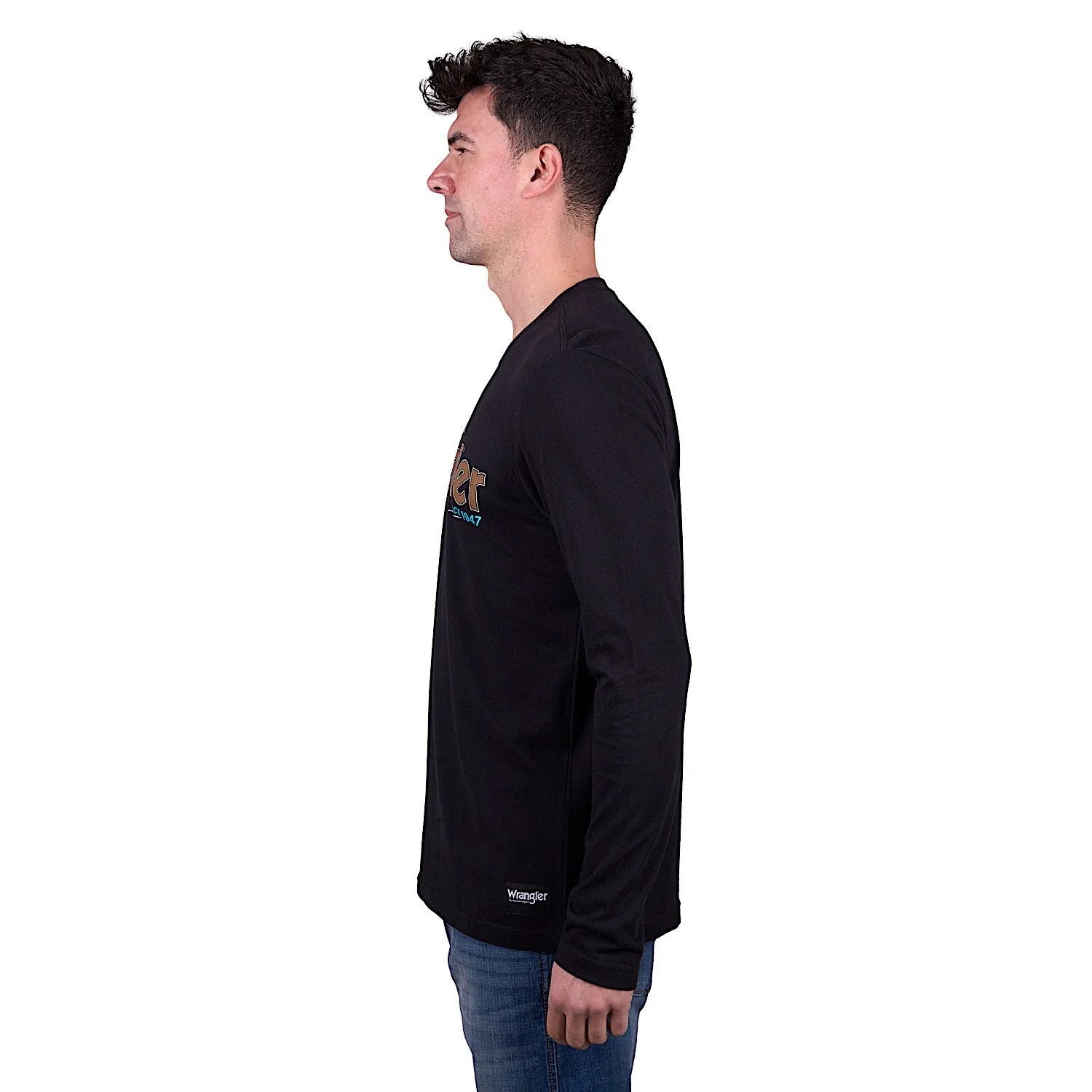 Wrangler Men's Liam Long Sleeve Tee - Black - Image 3