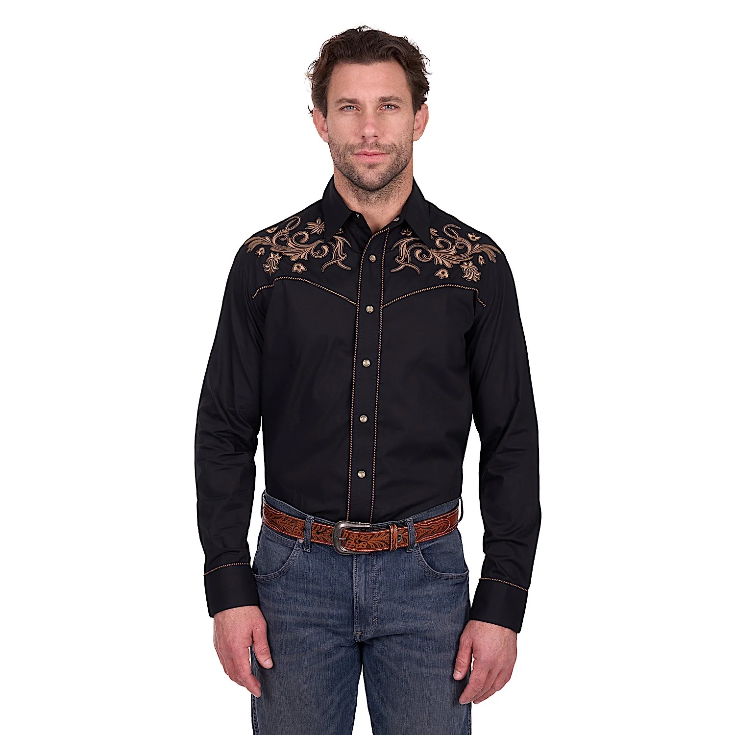 Wrangler Men's Luke Embroidered Shirt - Black