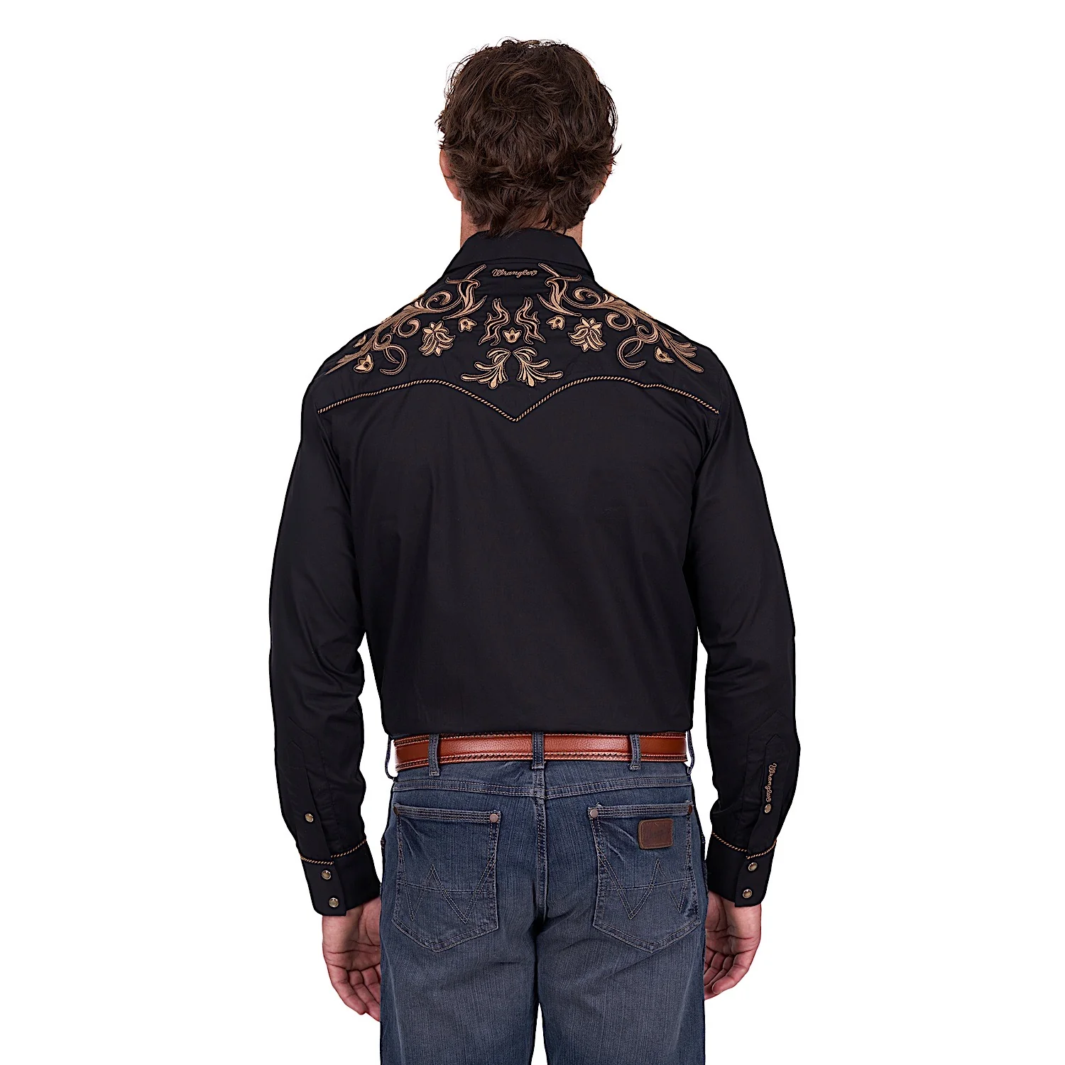 Wrangler Men's Luke Embroidered Shirt - Black - Image 4
