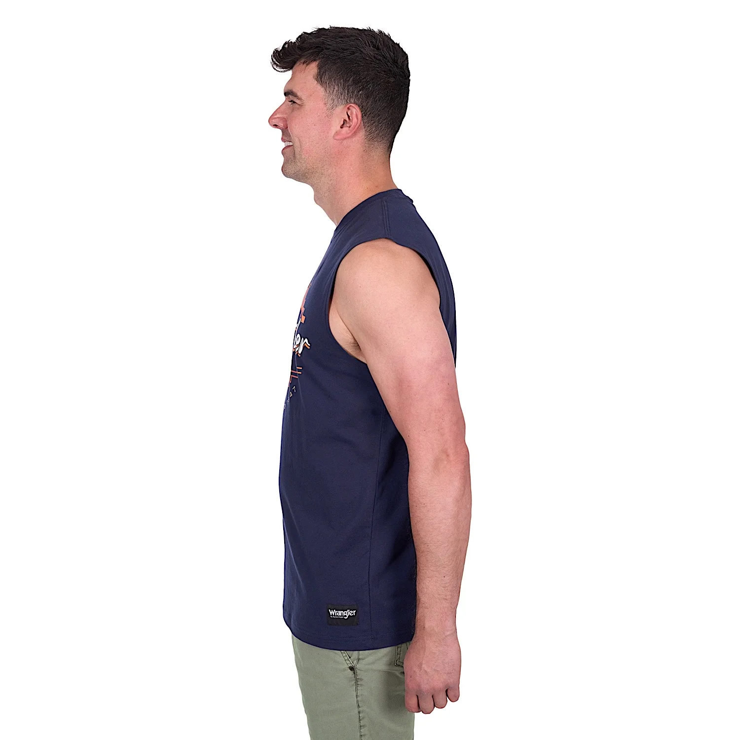 Wrangler Men's Mario Muscle Tank - Navy - Image 2