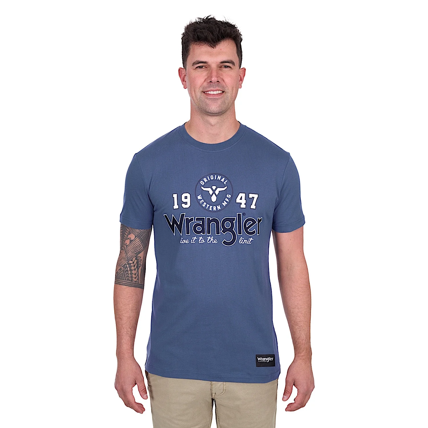 Wrangler Men's Michael Tee - Denim - Image 5