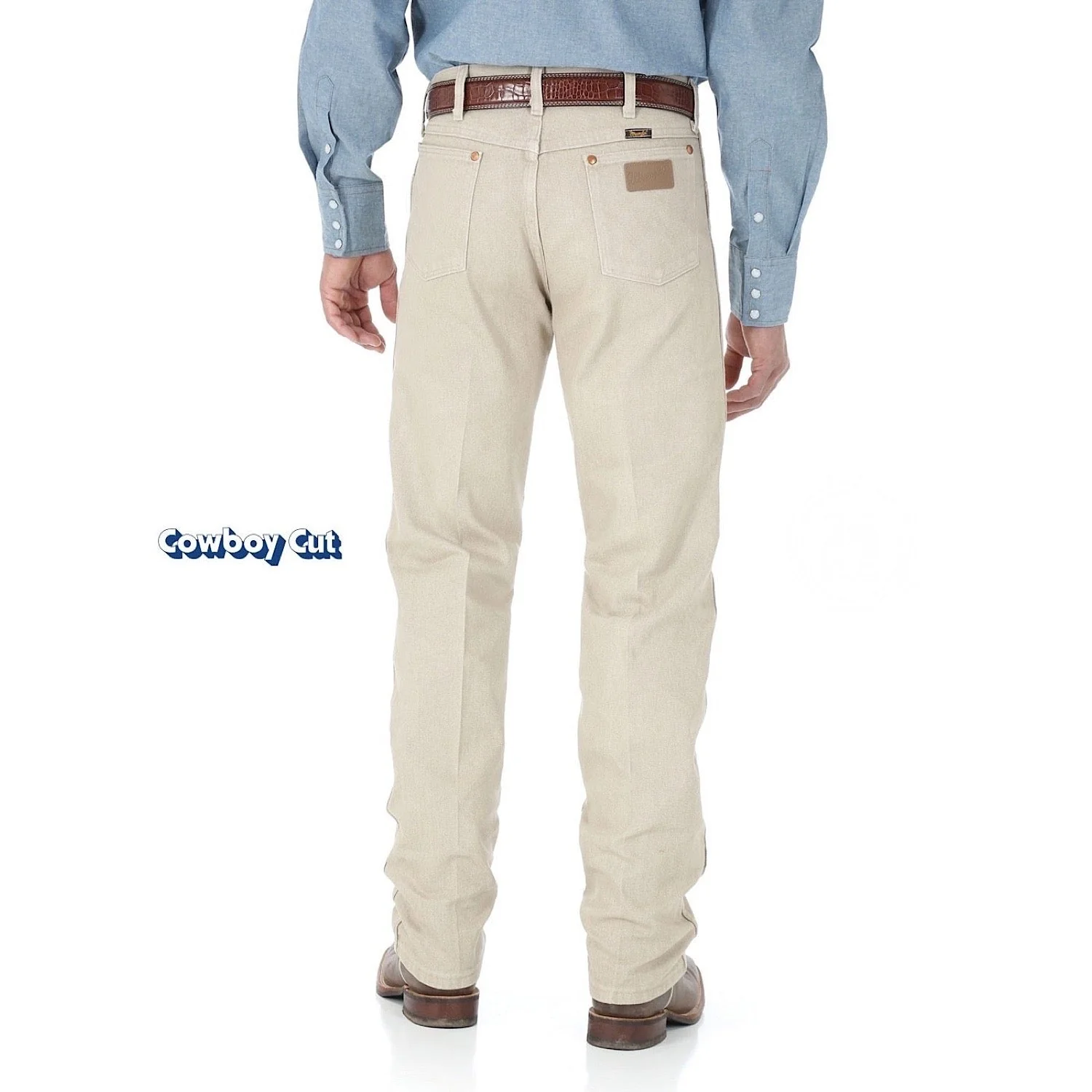 Wrangler Men's Original Fit Jean Prewashed Tan - Image 2