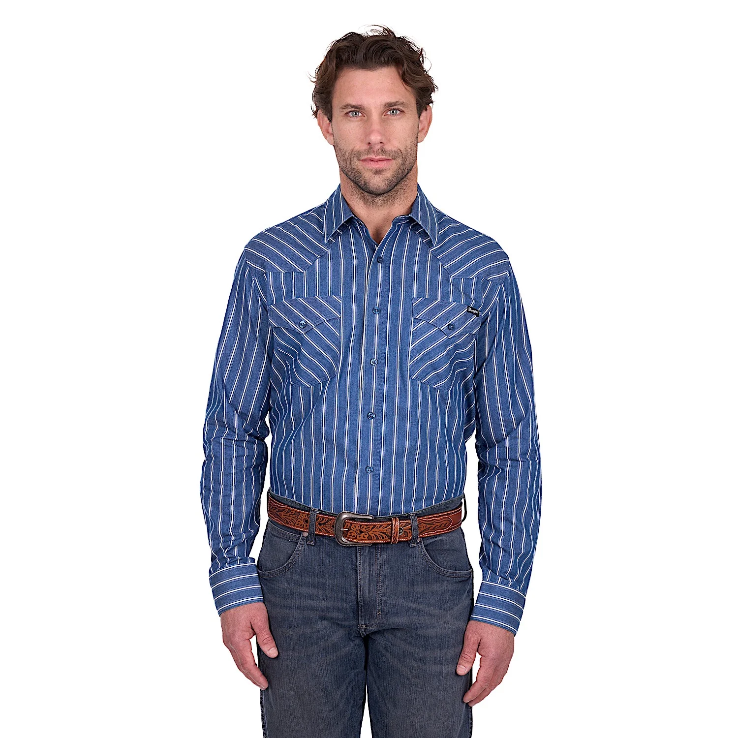 Wrangler Men's Roy Shirt - Denim/White
