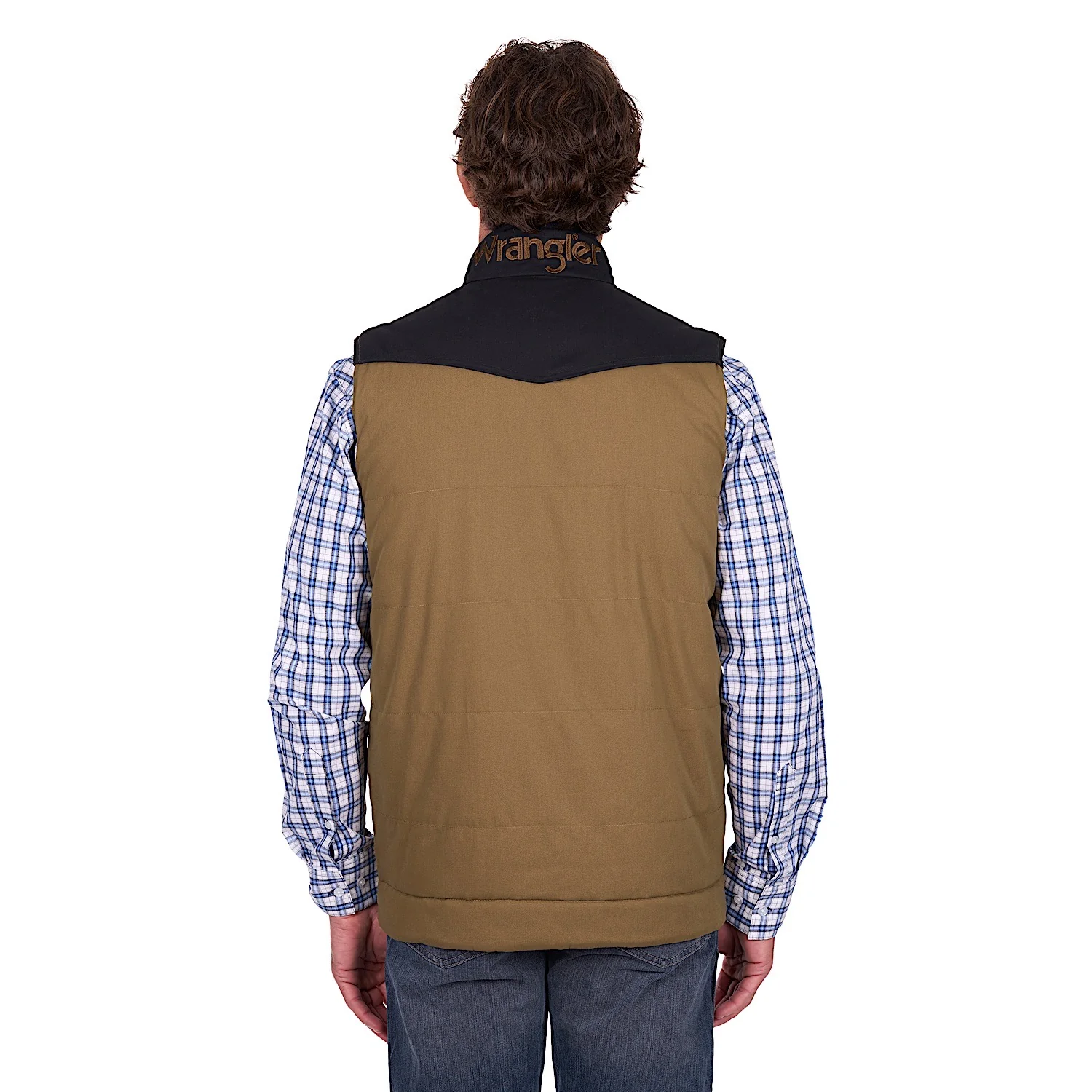 Wrangler Men's Ruben Vest - Dark Tan/Black - Image 4