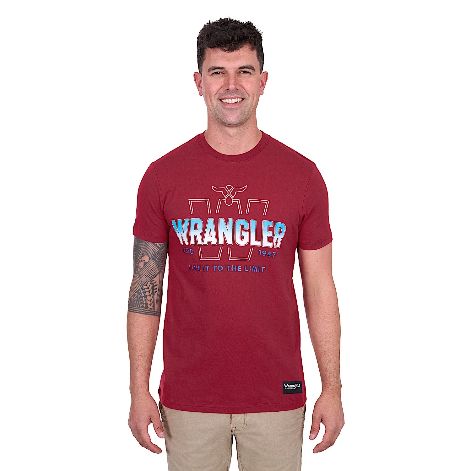 Wrangler Men's Wesley Tee - Red - Image 3