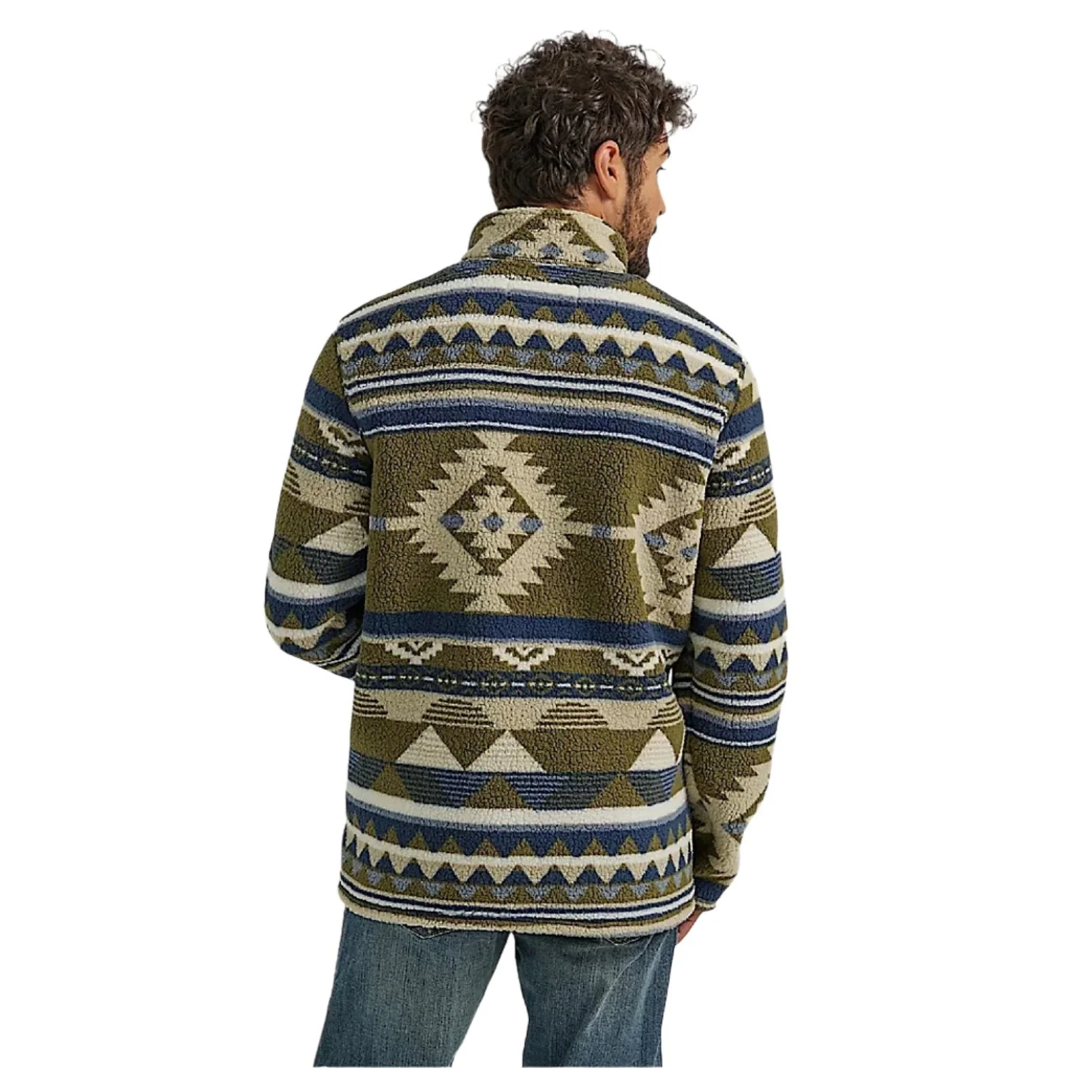 Wrangler Q Men's Quarter Zip Sherpa Pullover - Alpine - Image 3