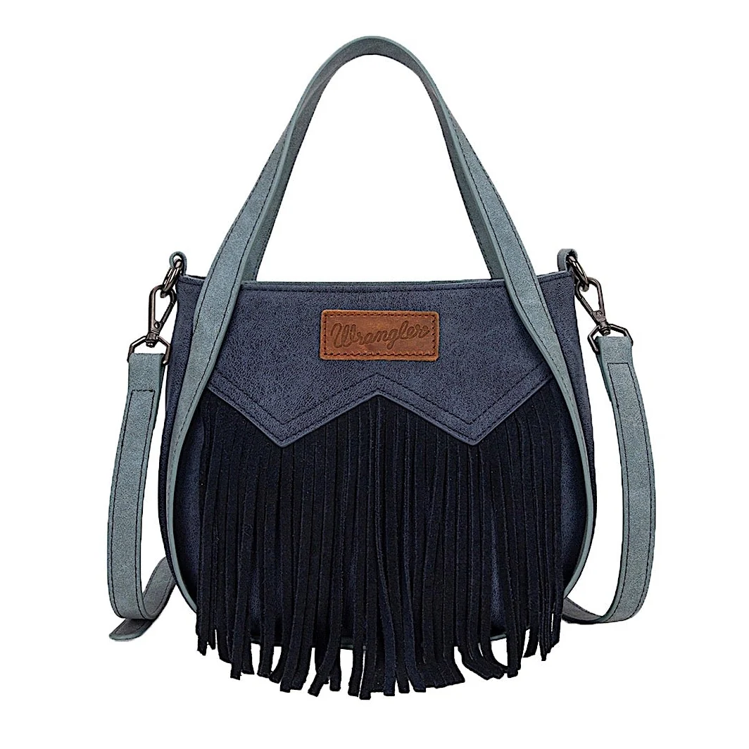 Wrangler Two Tone Fringe Bag - Navy