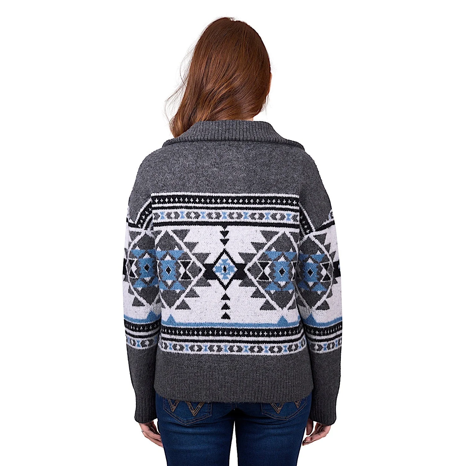 Wrangler Women's Angie 1/4 Zip Knitted Pullover - Charcoal - Image 2