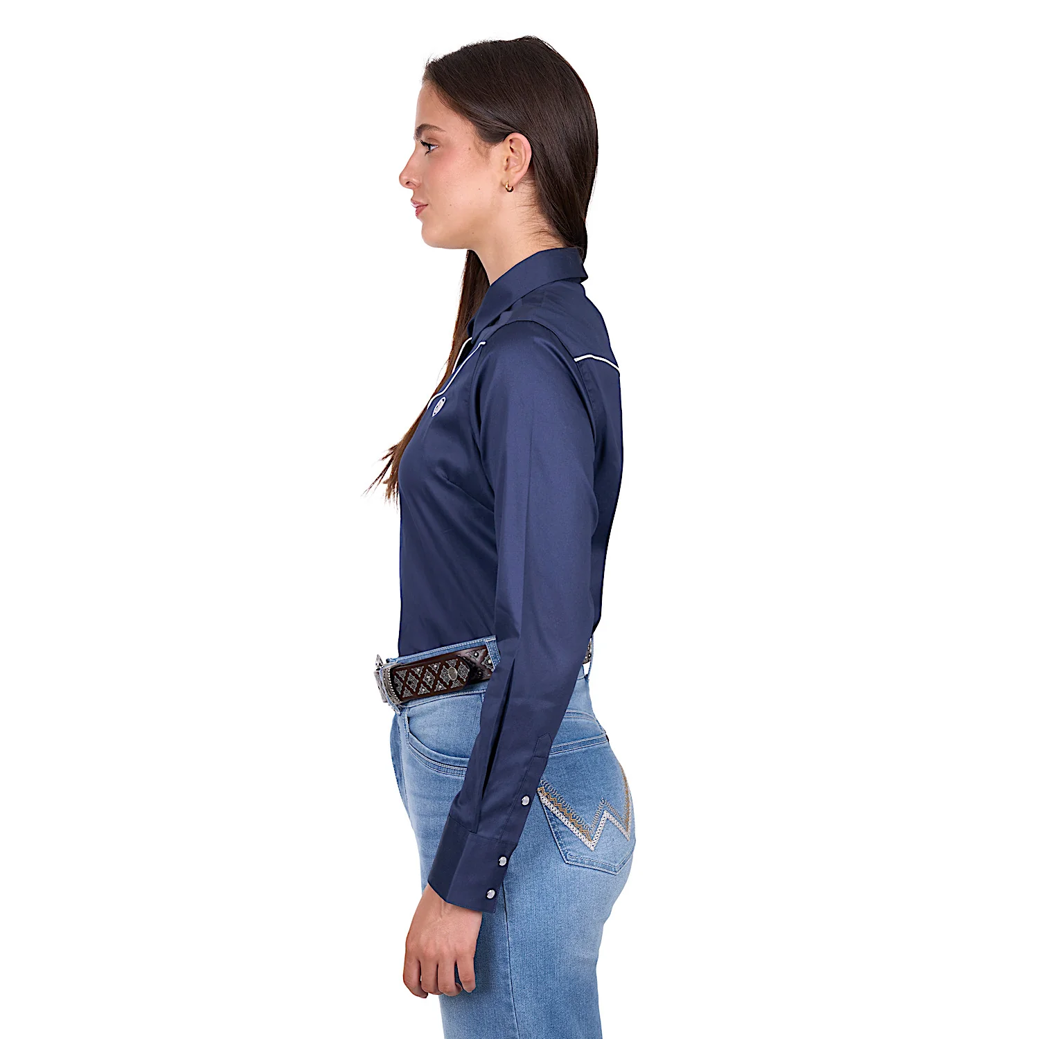 Wrangler Women's Bridget Western Shirt - Navy - Image 2
