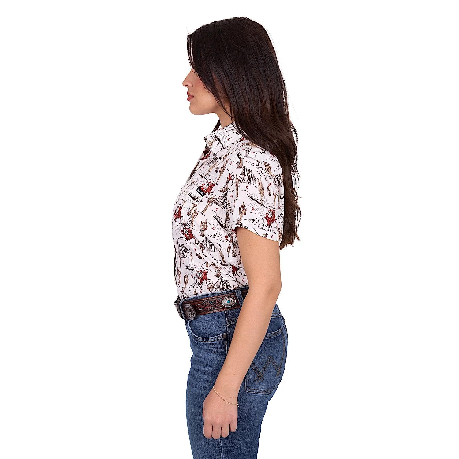Wrangler Women's Celeste Short Sleeve Shirt - Egret - Image 3