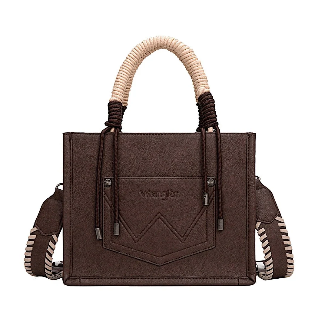 Wrangler Women's Cow Print Tassel Crossbody Bag - Chocolate - Image 2