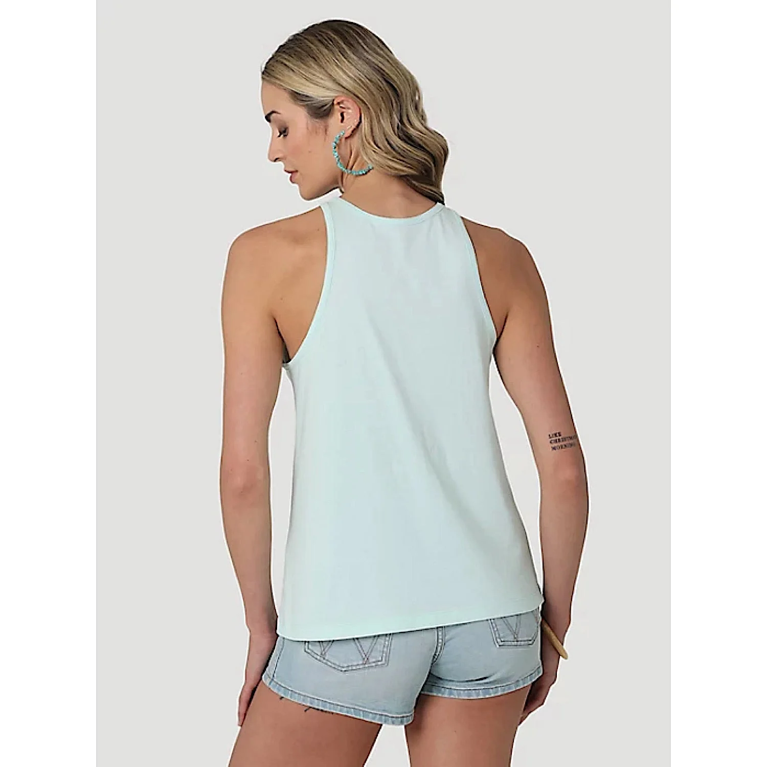 Wrangler Womens Cowgirl Boots Sunset Goddess Tank in Blue Opal - Image 2
