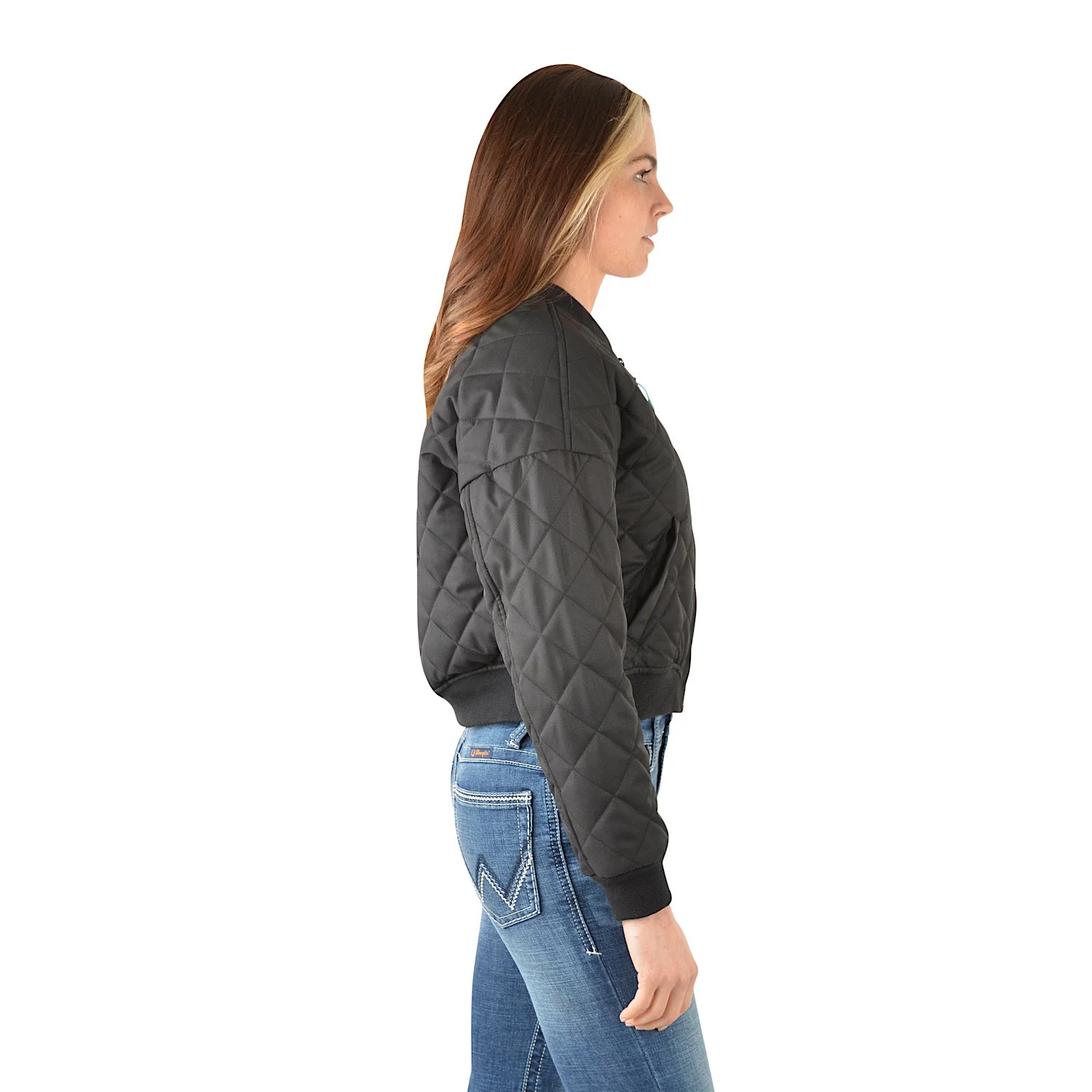 Wrangler Womens Dallas Bomber Jacket Black - Image 2