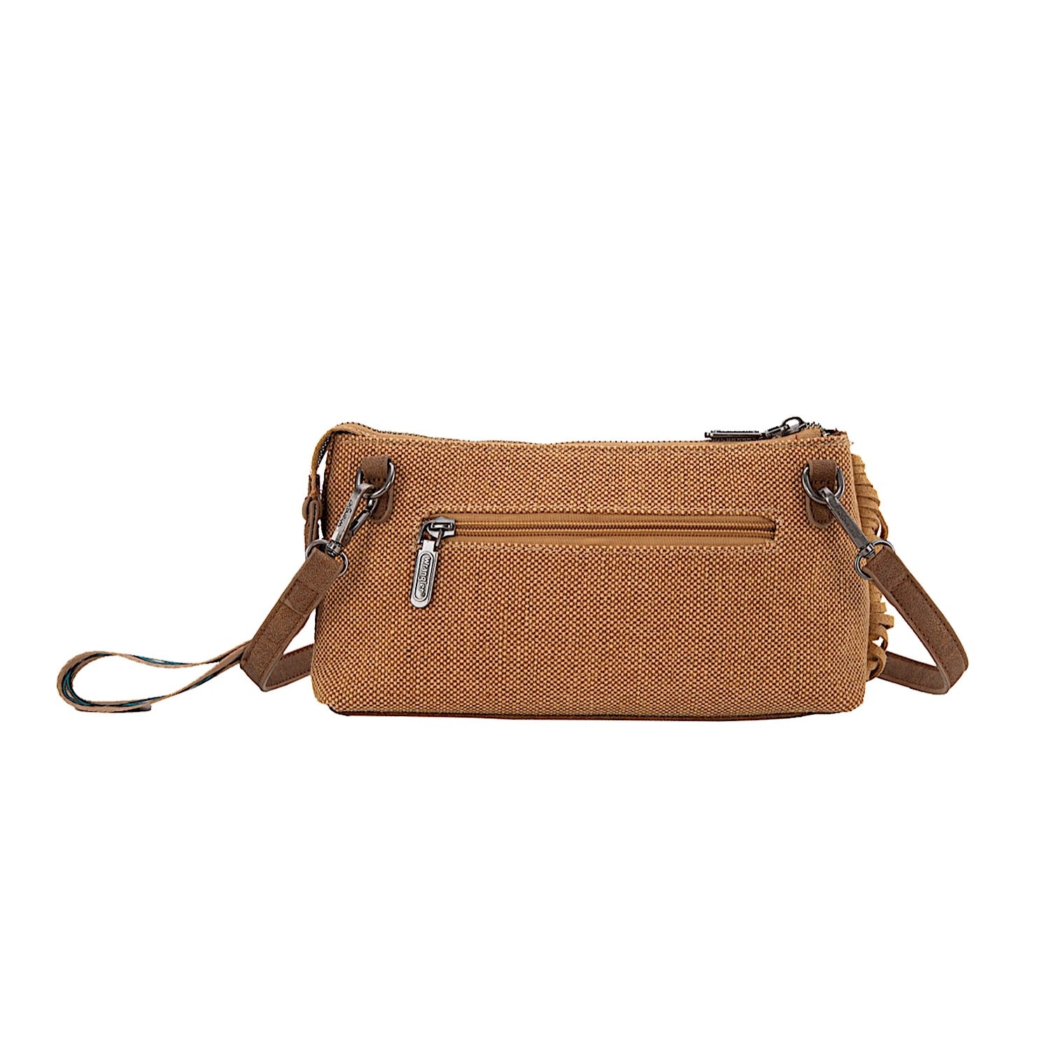 Wrangler Women's Embroidered Aztec Fringe Wrist - Tan - Image 2