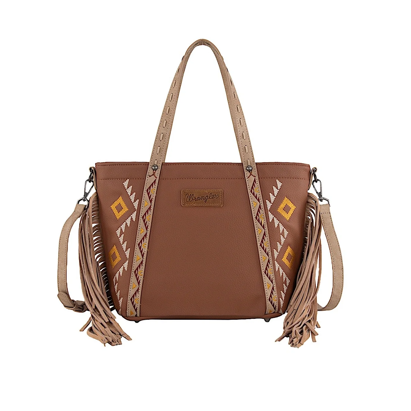 Wrangler Women's Indiana Fringe Tote Bag - Tan