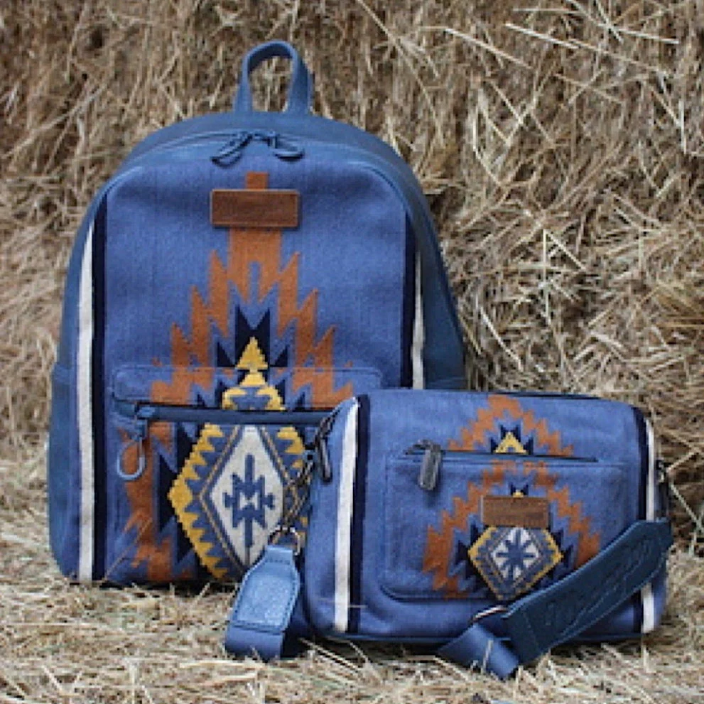 Wrangler Women's Maya Aztec Backpack - Blue - Image 2