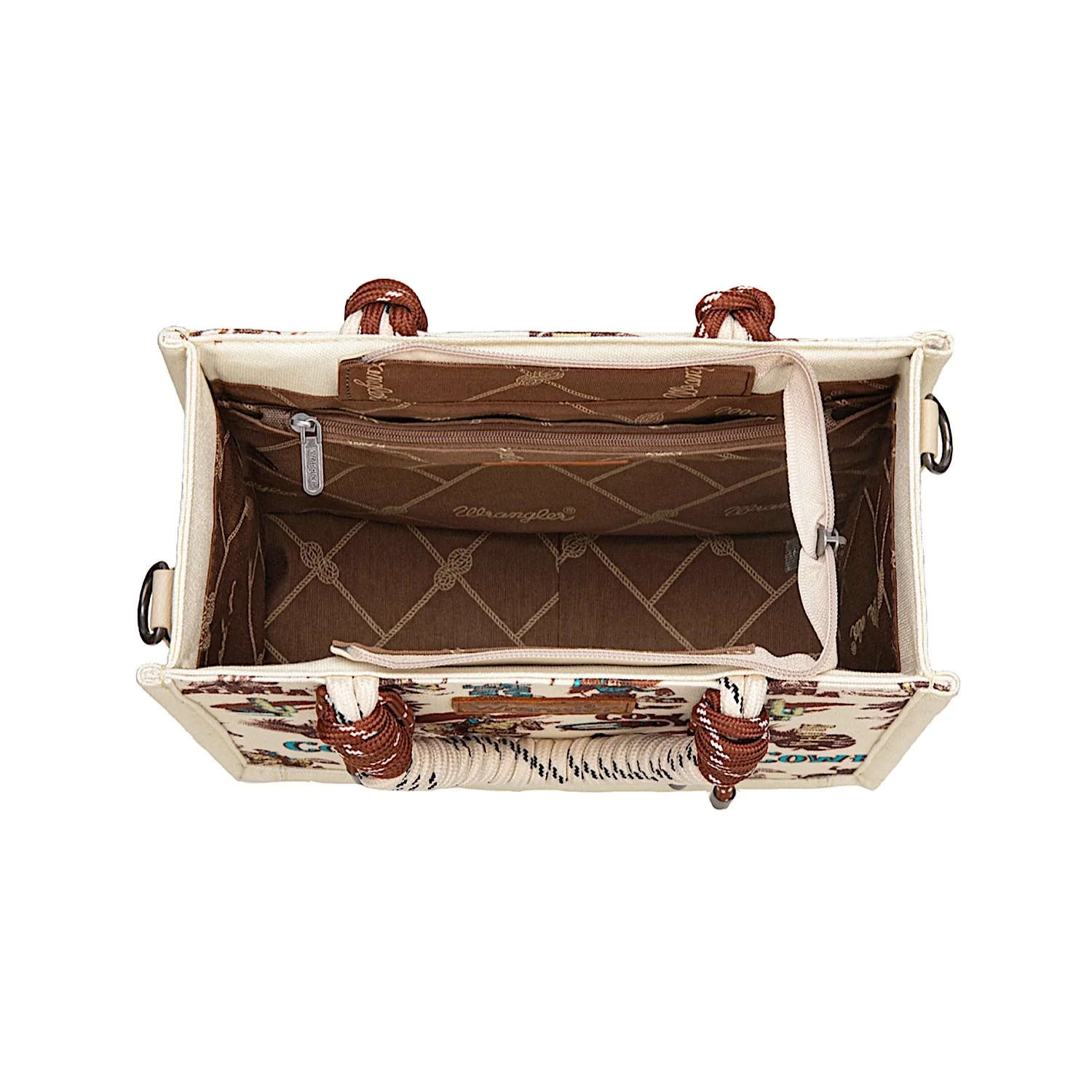 Wrangler Women's Rodeo Print Crossbody Bag - Natural - Image 3