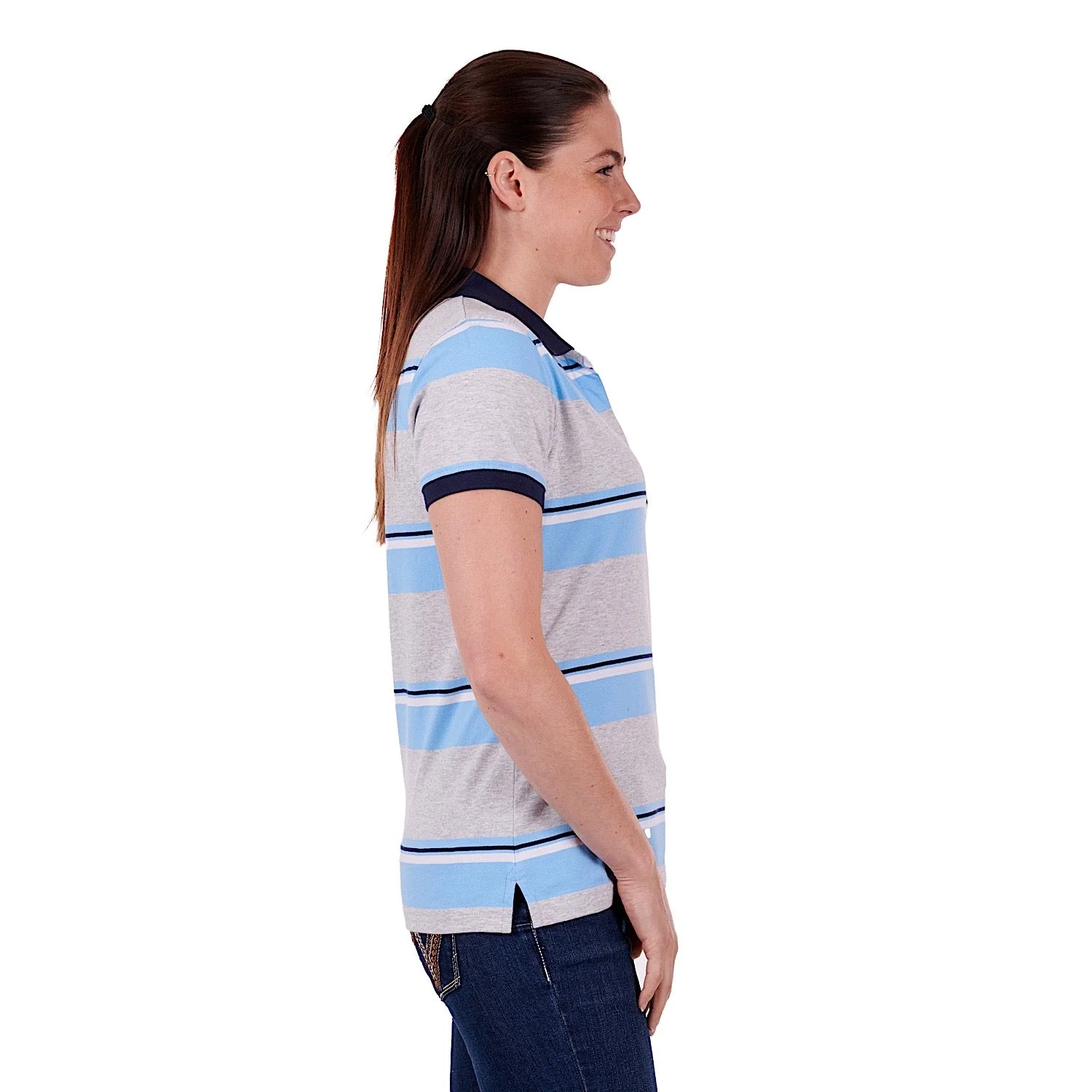 Wrangler Women's Sabrina Polo Blue/Greymarle - Image 2