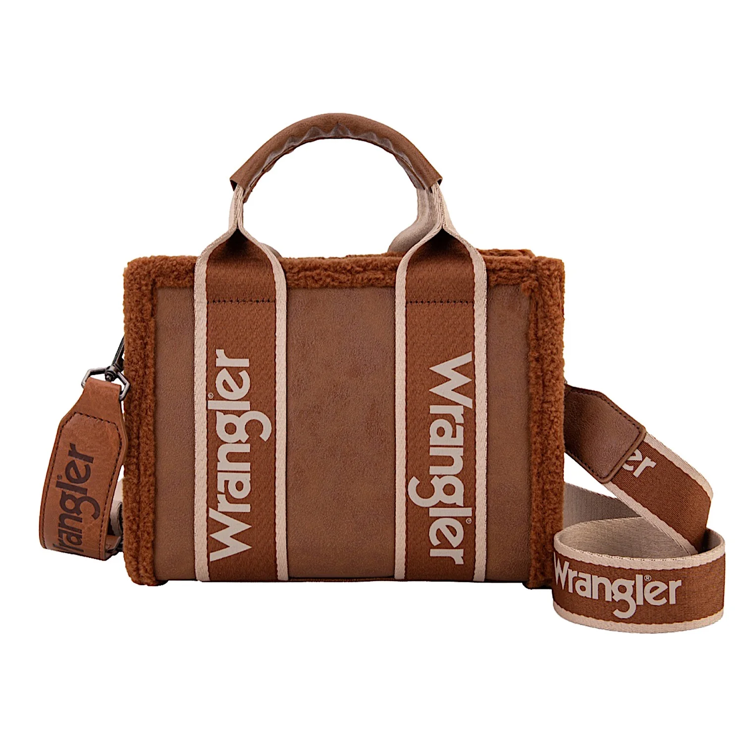 Wrangler Women's Sherpa Logo Sml Crossbody Bag - Tan