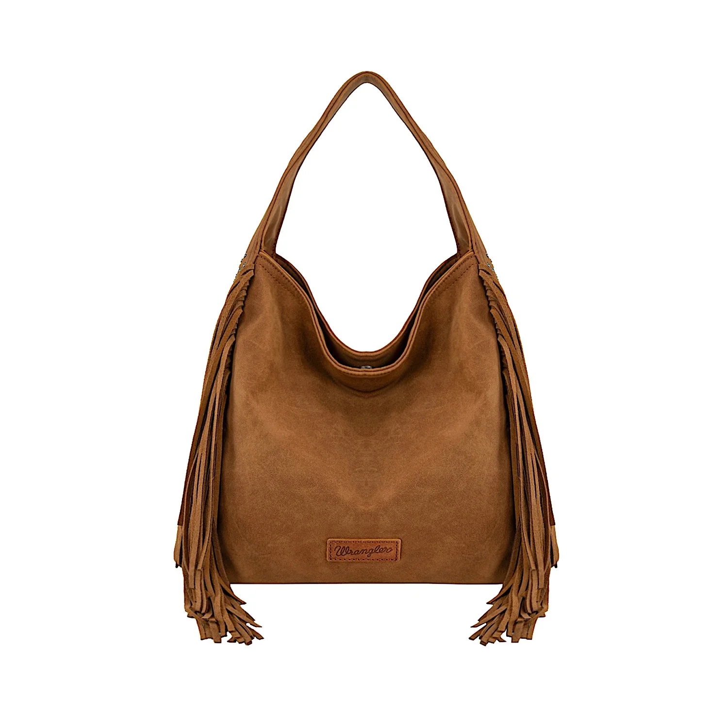 Wrangler Women's Shiloh Fringe Studded Bag - Tan