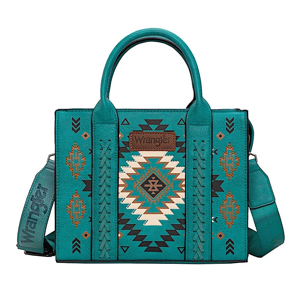 Wrangler Women's Talia Aztec Crossbody Bag - Turquoise