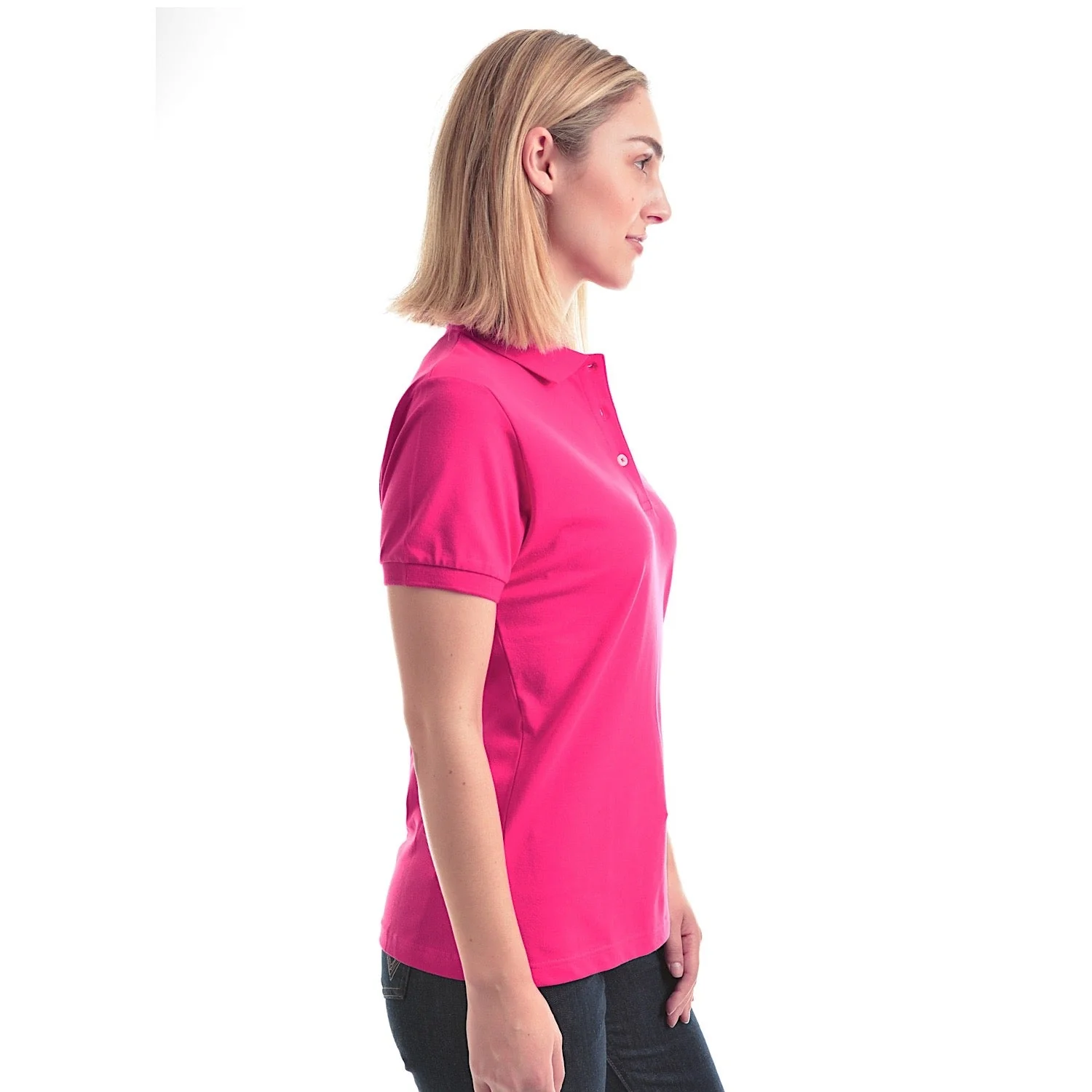 Wrangler Womens Tina Polo Fuschia - Image 2
