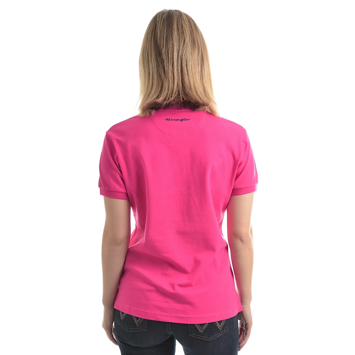 Wrangler Womens Tina Polo Fuschia - Image 3