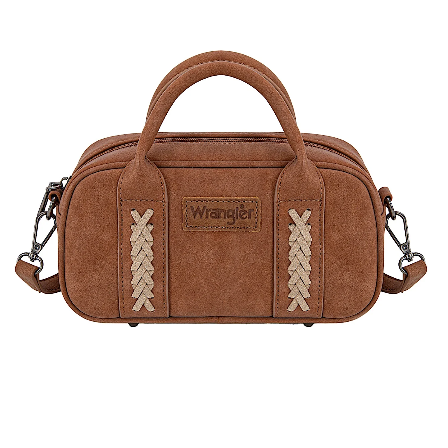 Wrangler Women's Whipstitch Mini Crossbody Bag - Tan